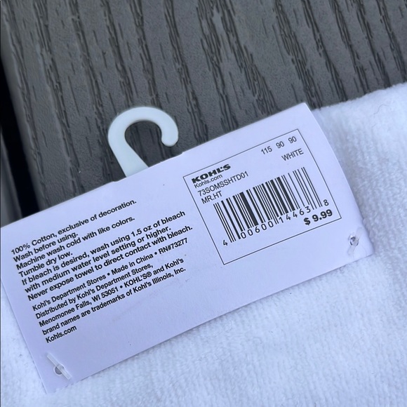 Sonoma White Mr. and Mrs. Towels - Picture 4 of 4